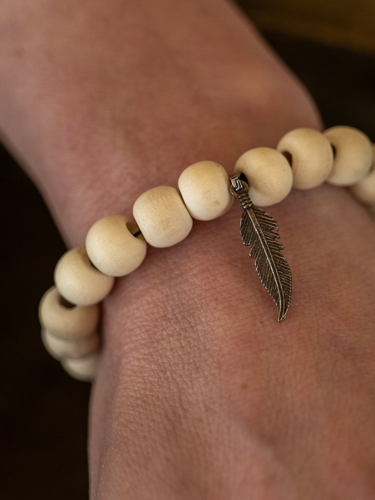 Armband „Weisse Feder"
