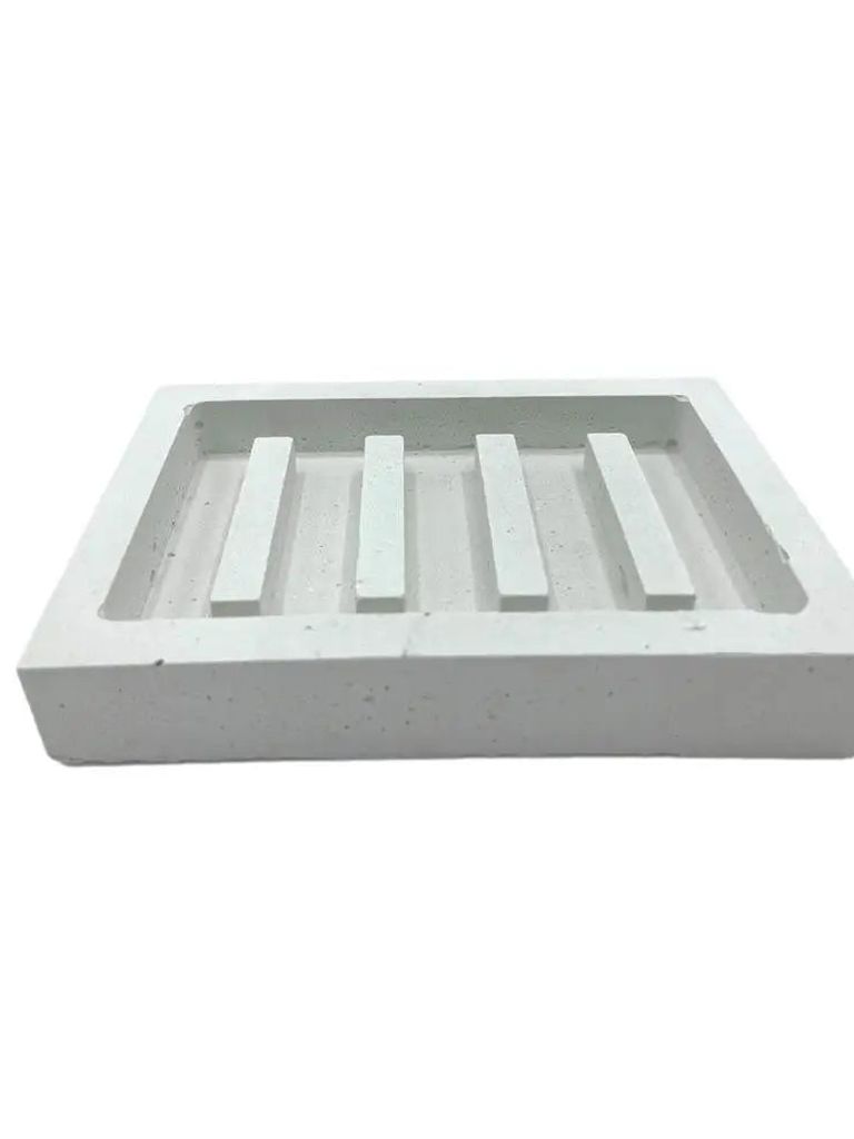 Robuste Zement Seifenschale - Handgefertigt, Schlichtes Design, Ideal für Badezimmer, Geeignet für alle Seifenarten