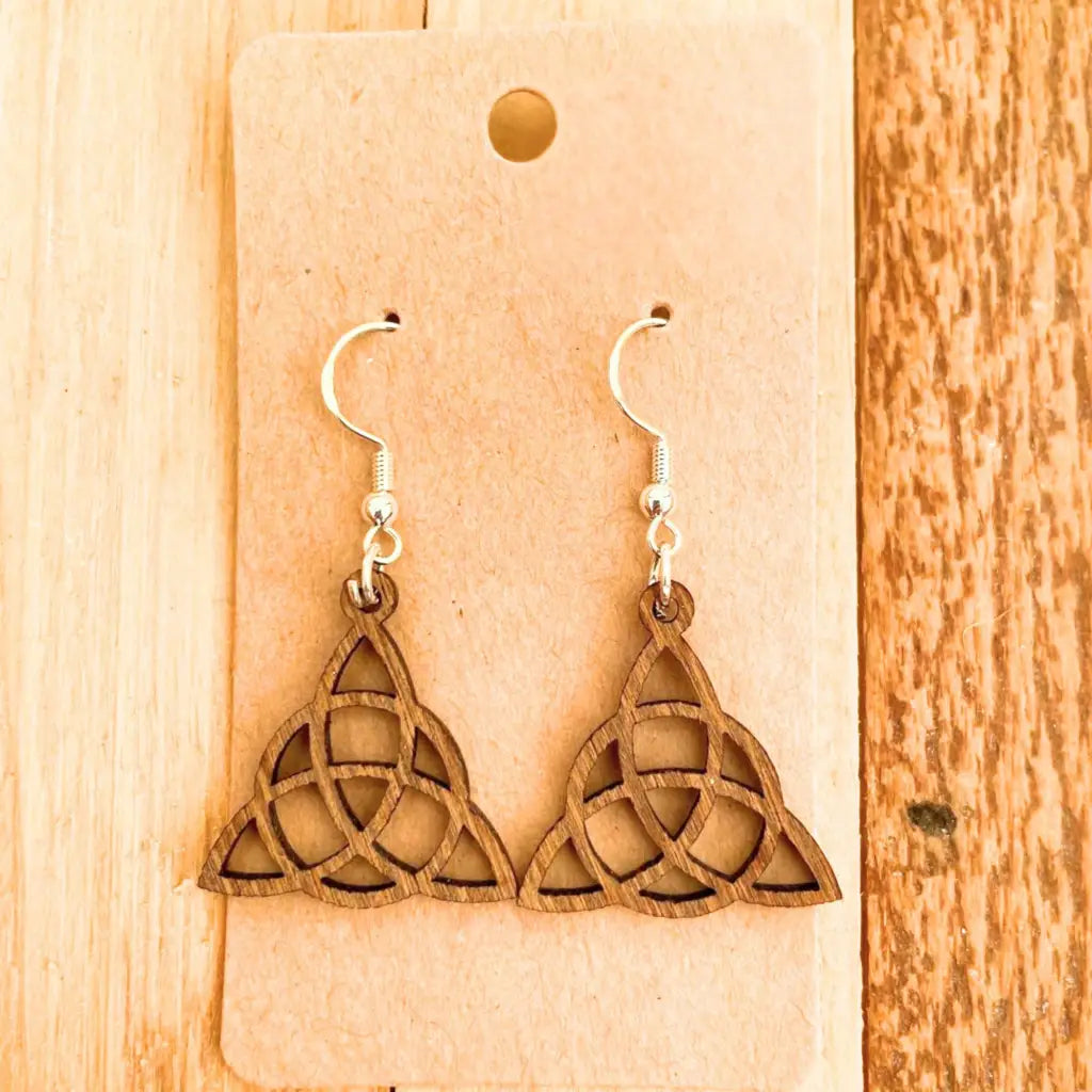 Ohrringe Triquetta Der Runenkunst Handgefertigter Ohrschmuck