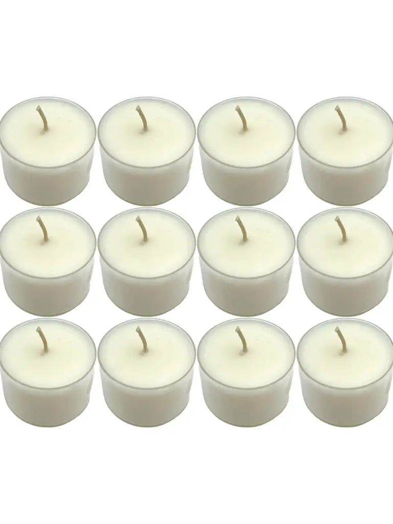 Hochwertige Duft Teelichter - Set mit 12 Stück - Natürliche Wachsmischung und