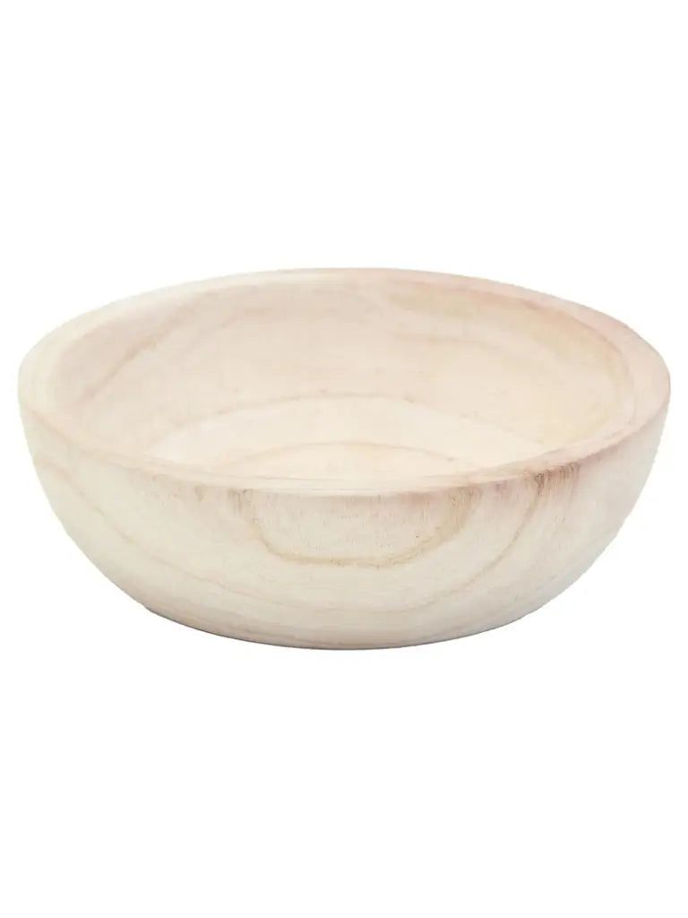 ETONI Elegante Obstschale aus Leichtholz 28 cm Durchmesser 8,5 cm Höhe