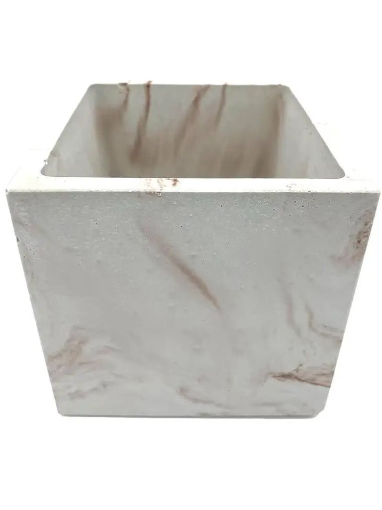Blumentopf Pflanzen Übertopf aus Zement Beton Modern 12x12x12cm